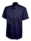 UC702 Mens Pinpoint Oxford Half Sleeve Shirt Navy colour image